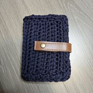 Handmate Style Wallet with Brown Strap Blue